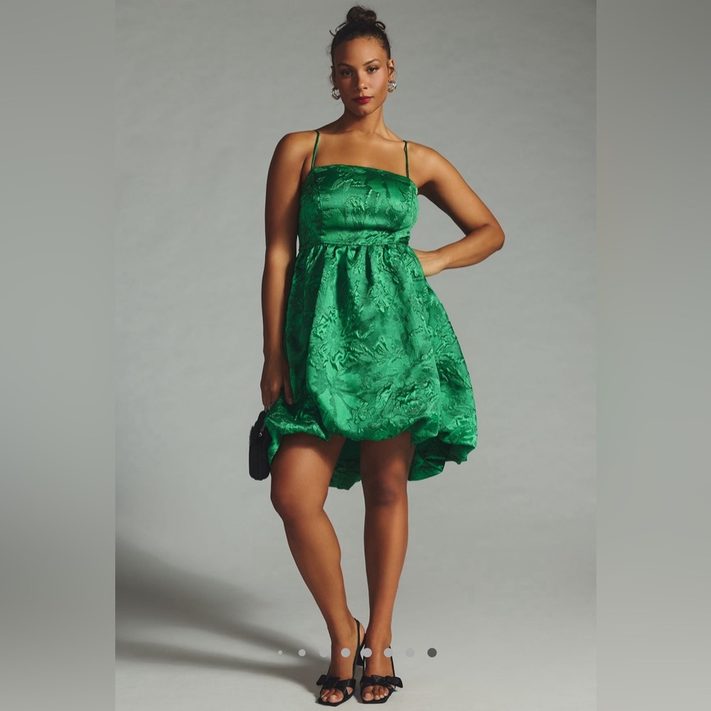 ✨ Anthropologie Jacquard Bubble Dress Sz 10 - Picture 9 of 11